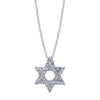 Star of David Diamond Pendant Necklace 14P121D