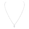 Diamond Cross Pendant Necklace 14P259WD