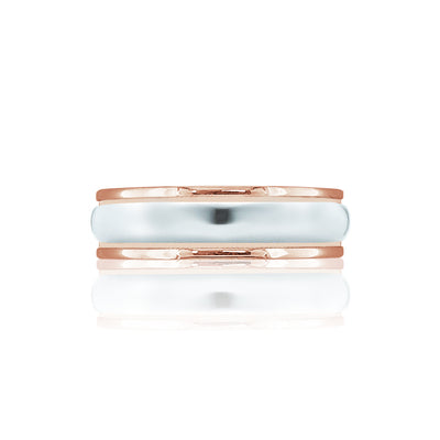 14K PWG POLISH 6MM WEDDING BAND