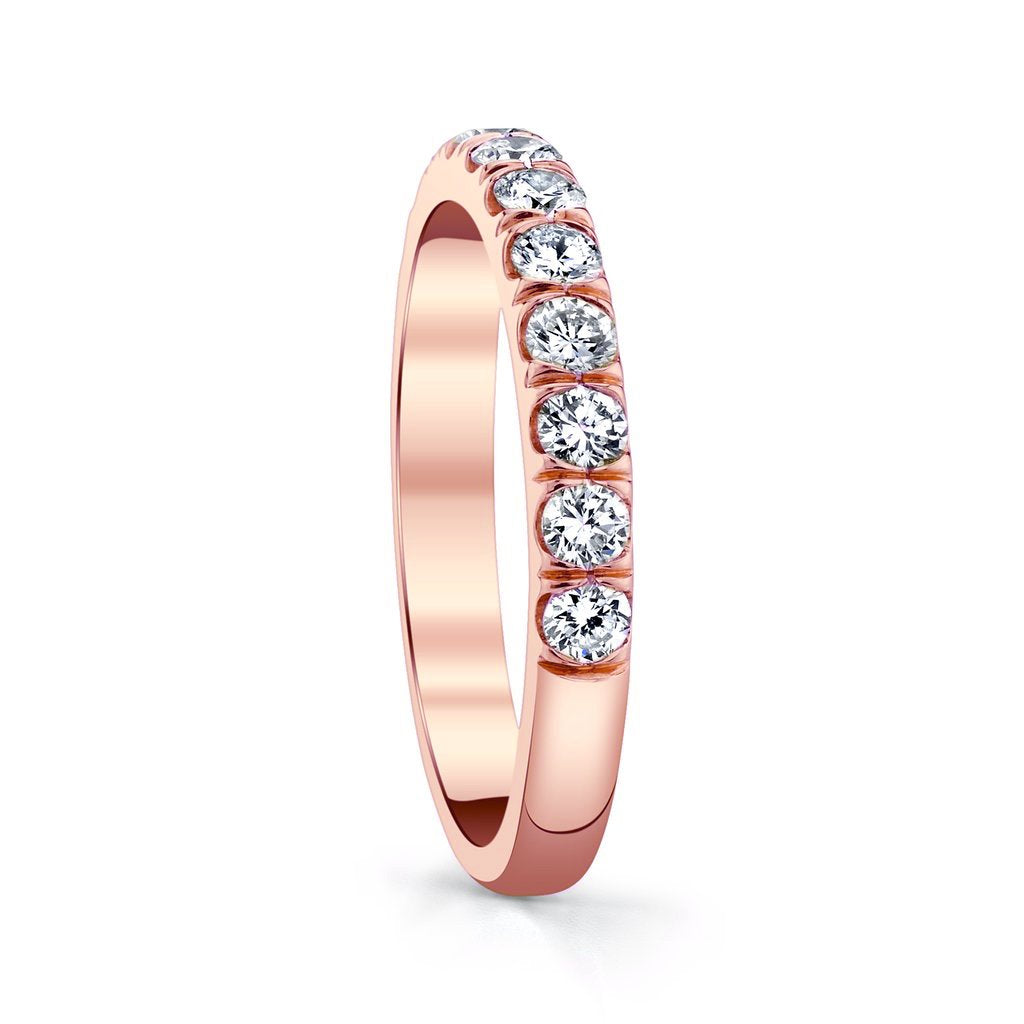 14K Rose Gold Diamond Wedding/Anniversary Band